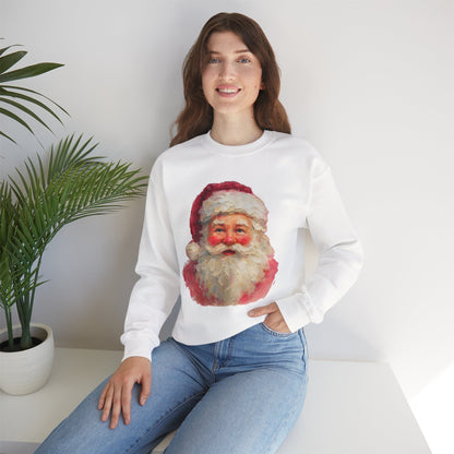 Santa Claus Vintage Portrait Crewneck Sweatshirt Printify
