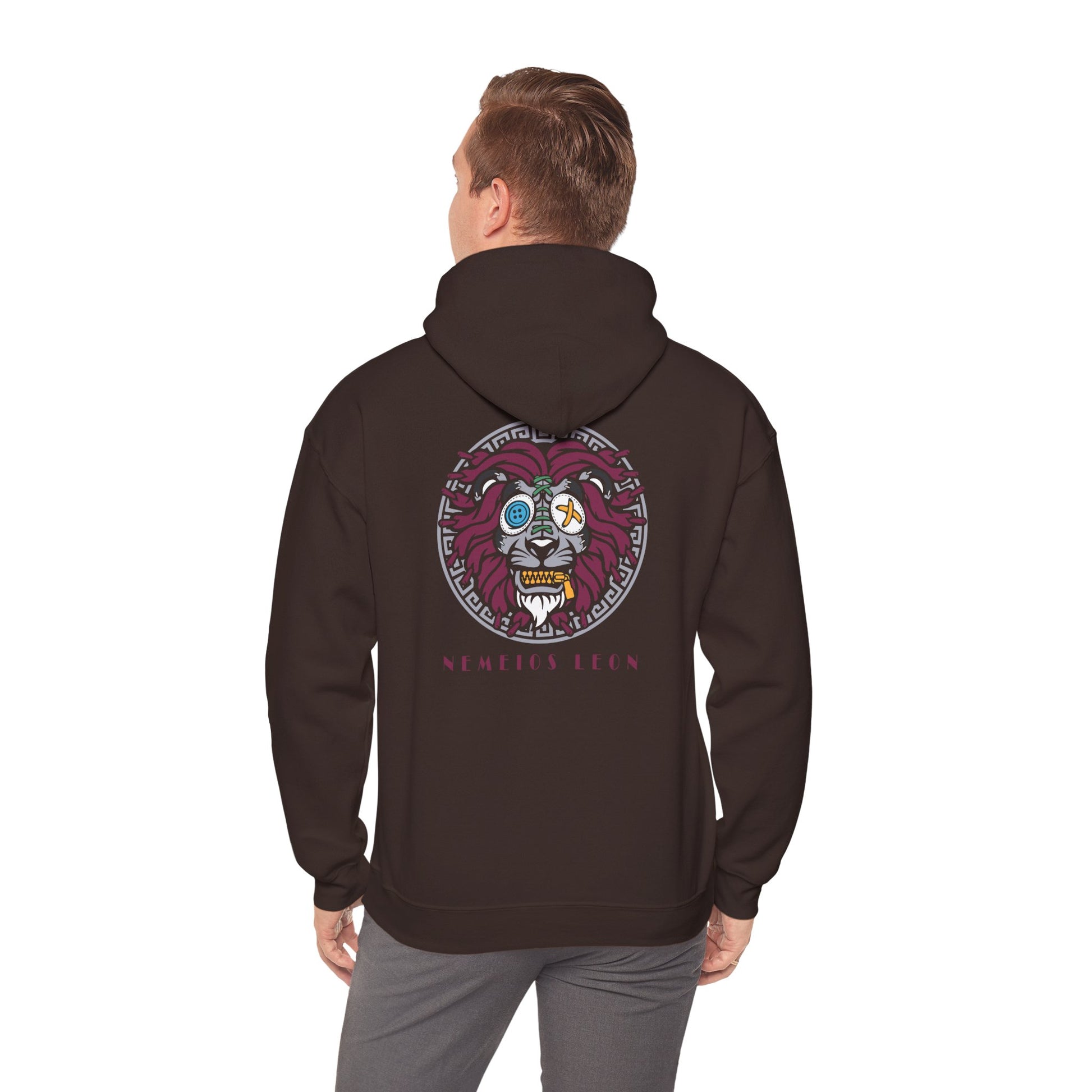 Lion Tech Skull Hoodie — Nemeios Leon Graphic Pullover Printify