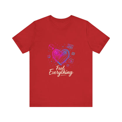 Heart Sketch Tee – Pastel Watercolor Heart "Everything" Graphic T-Shirt Printify