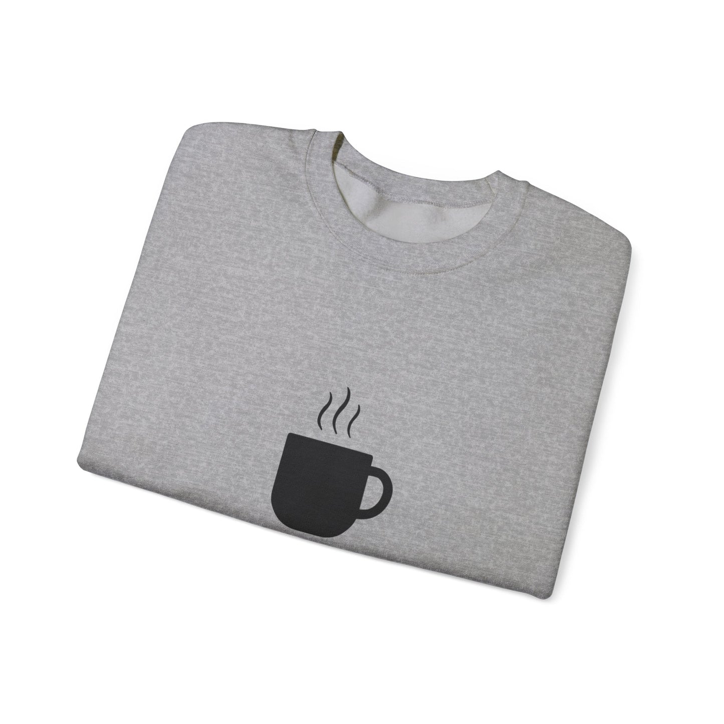 Coffee Crewneck Sweatshirt — "Just one more..." Mug Graphic Printify