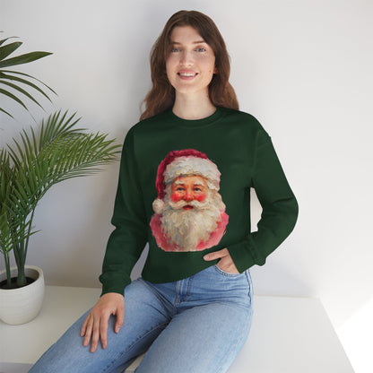 Santa Claus Vintage Portrait Crewneck Sweatshirt Printify