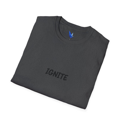 Ignite Skull T-Shirt — 'Ignite' Text & Flaming Skull 'LIT' Graphic Printify