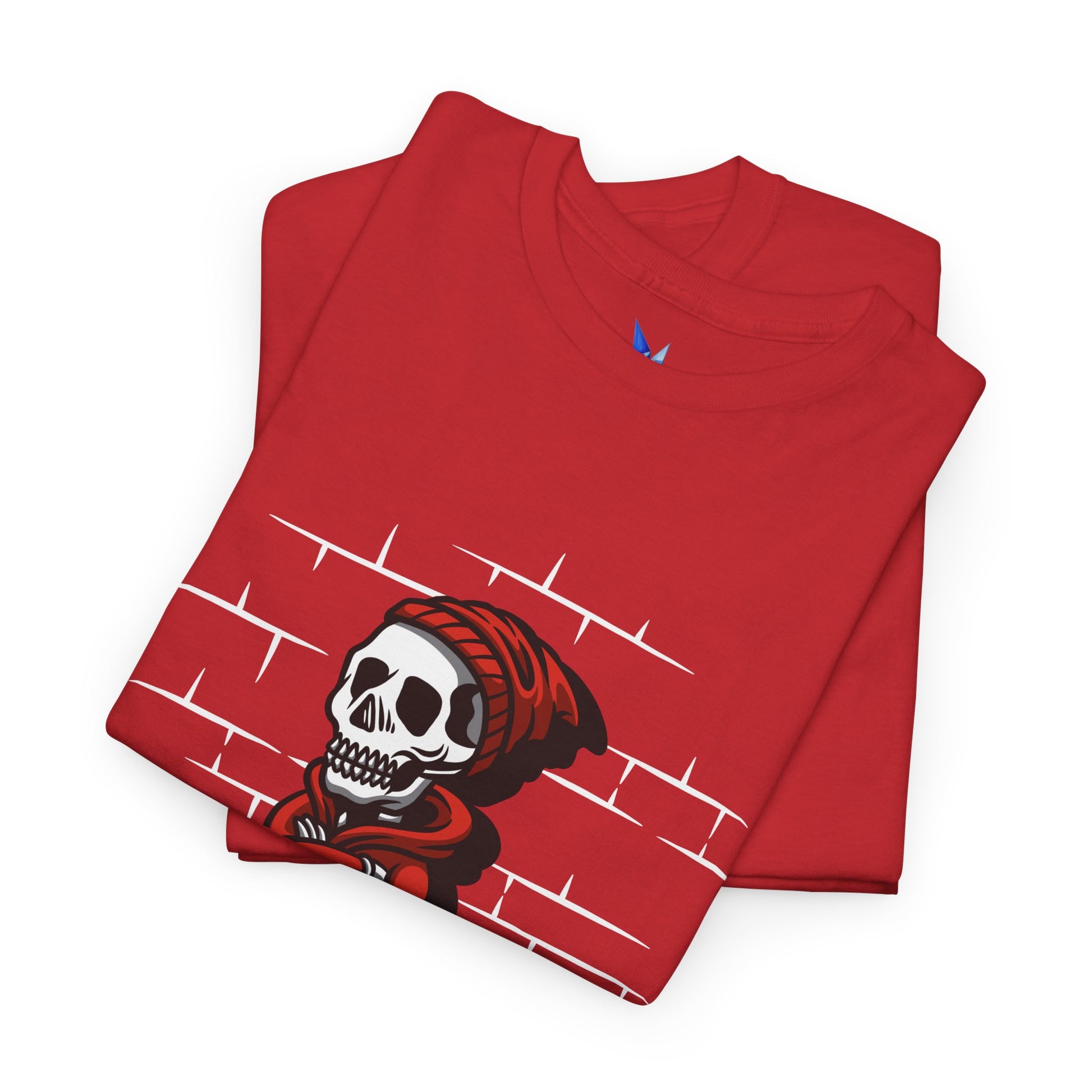 Skeleton Against the Wall T-Shirt Printify