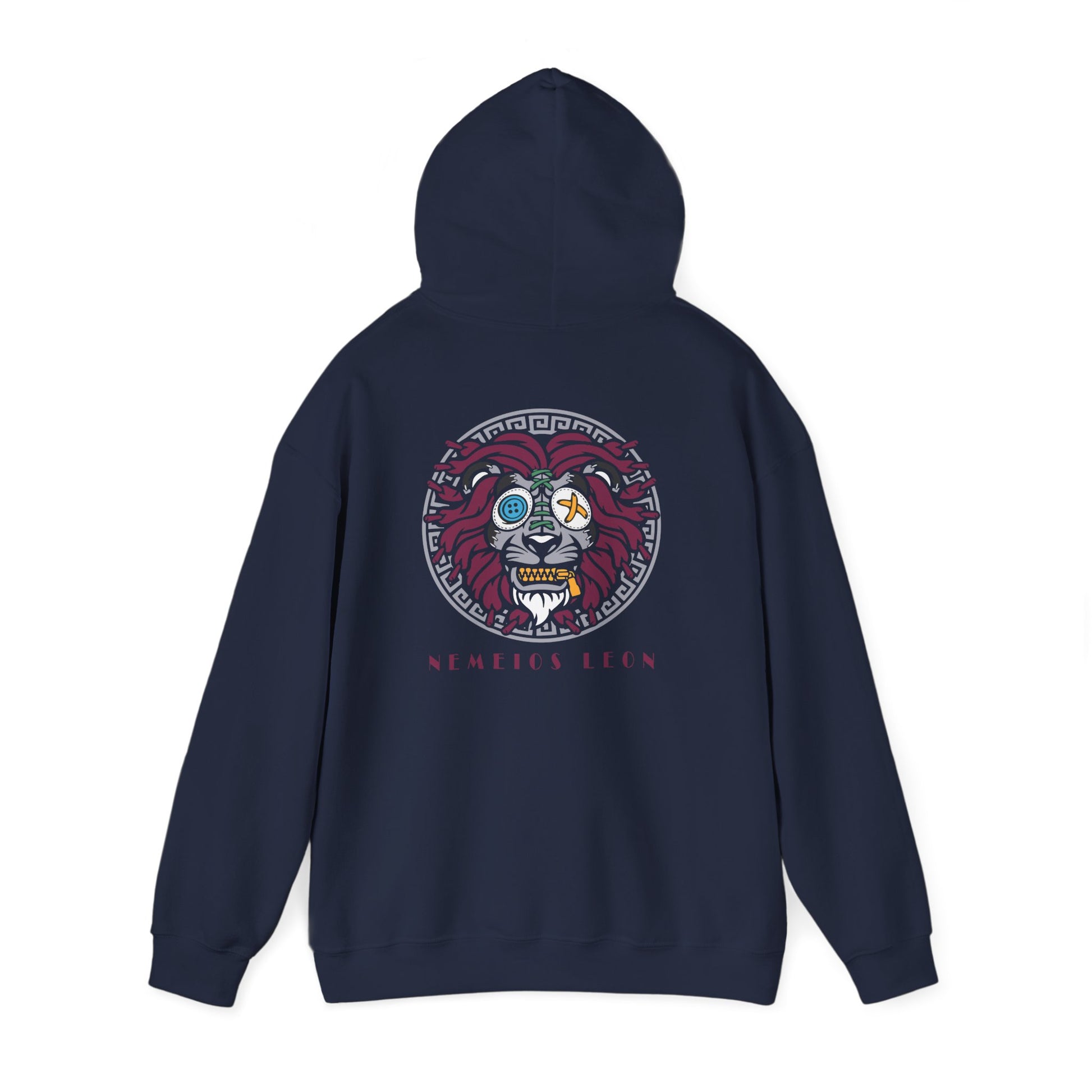 Lion Tech Skull Hoodie — Nemeios Leon Graphic Pullover Printify