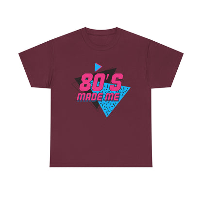 80's Made Me T-Shirt — Retro 1980s Neon Vintage Graphic Tee Printify