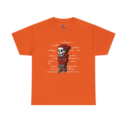Skeleton Against the Wall T-Shirt Printify