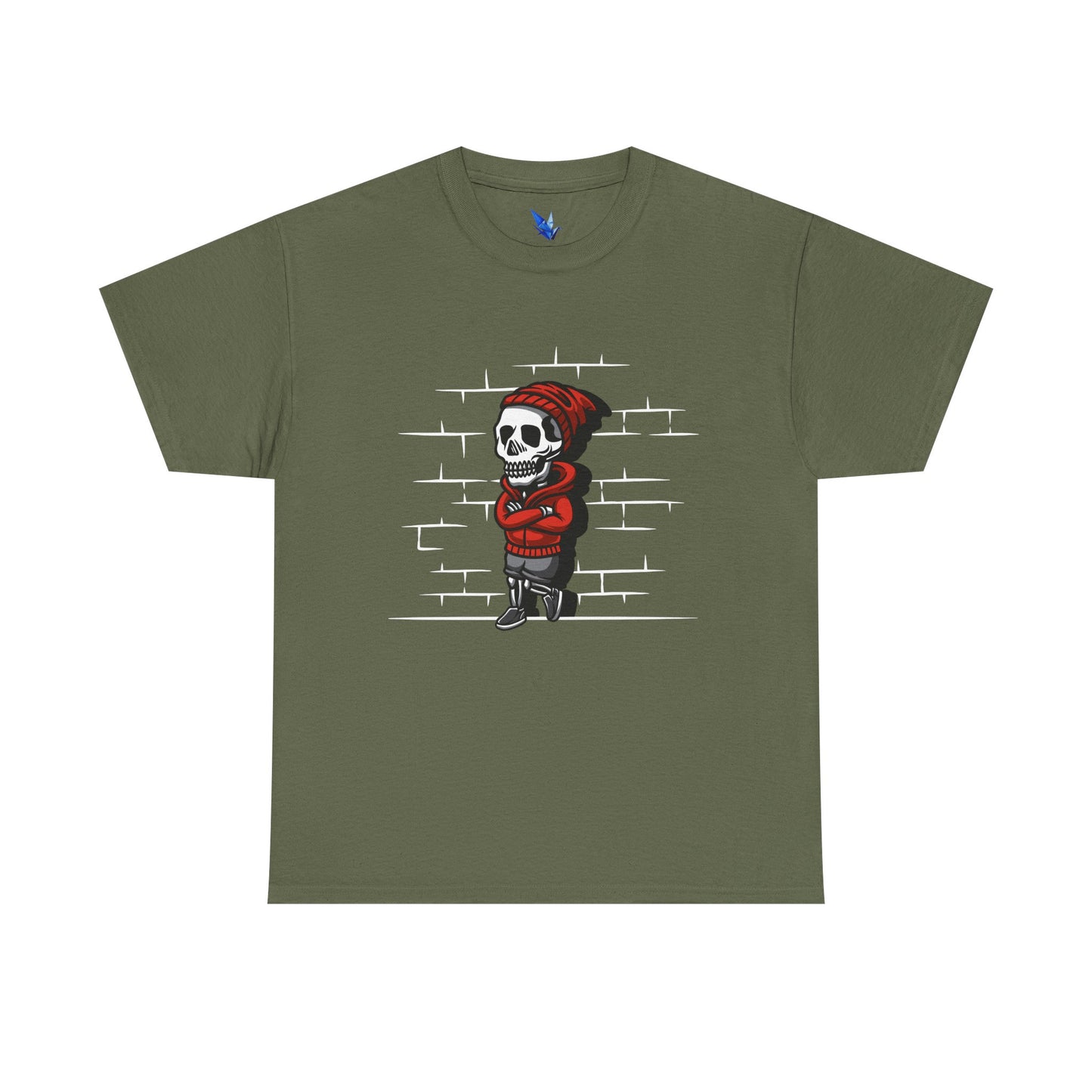 Skeleton Against the Wall T-Shirt Printify