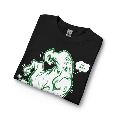 Ghostly Sneeze Long Sleeve T-Shirt — Playful Green Cartoon Spirit Design Printify