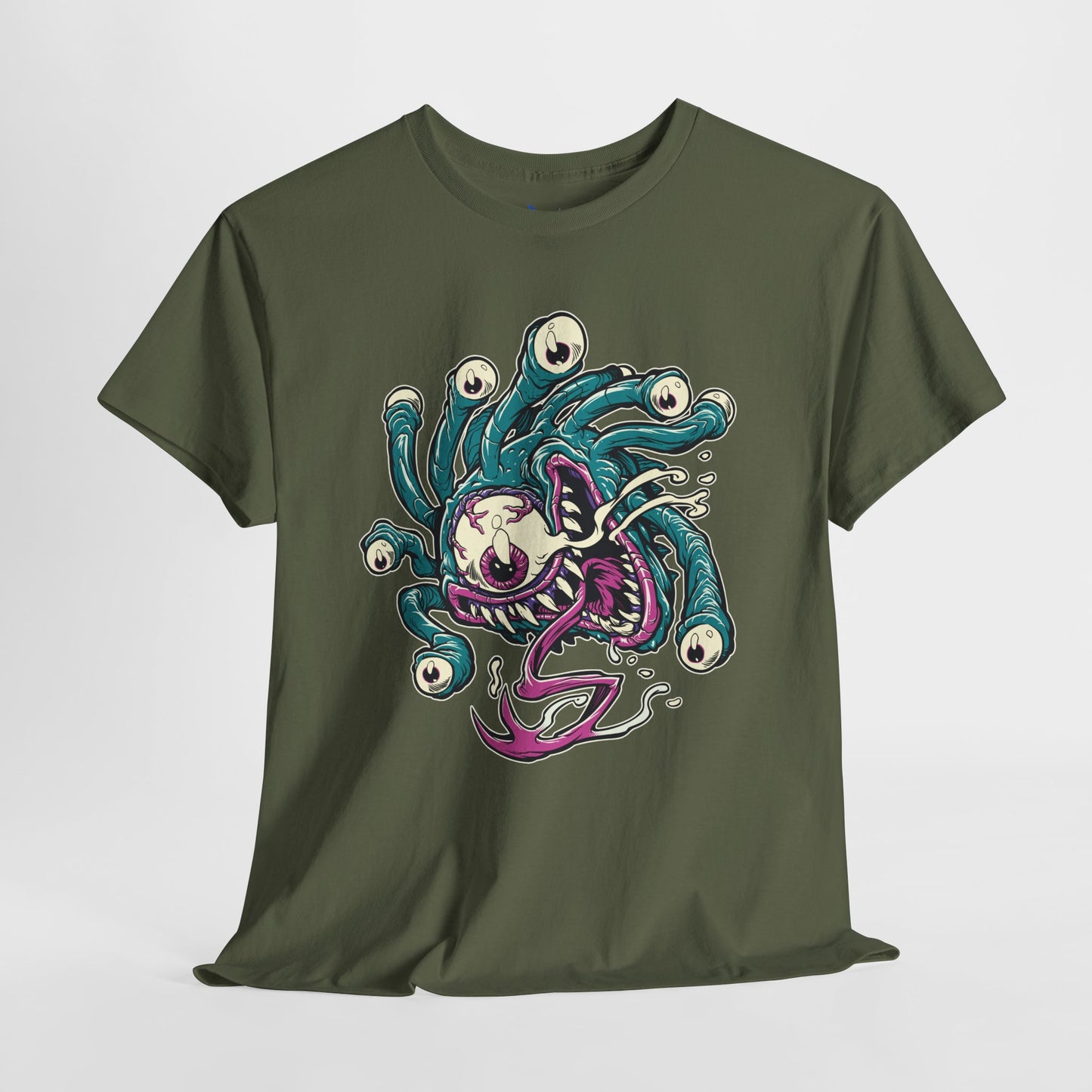 Eye Monster Graphic Tee — Retro Horror Tentacle Skull Shirt Printify