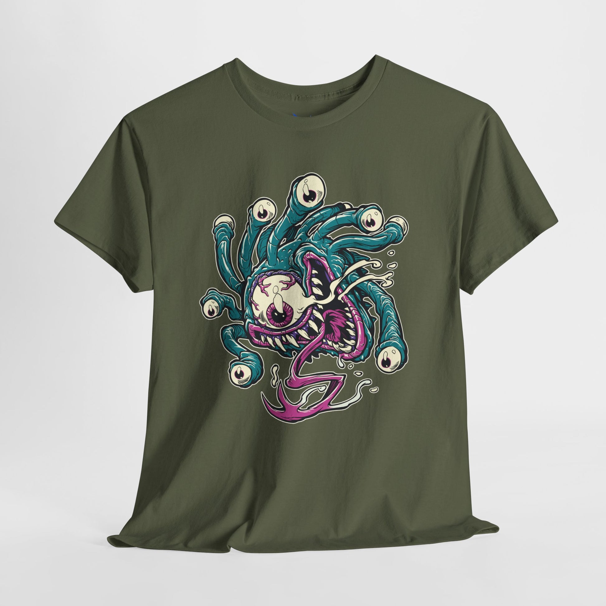 Eye Monster Graphic Tee — Retro Horror Tentacle Skull Shirt Printify