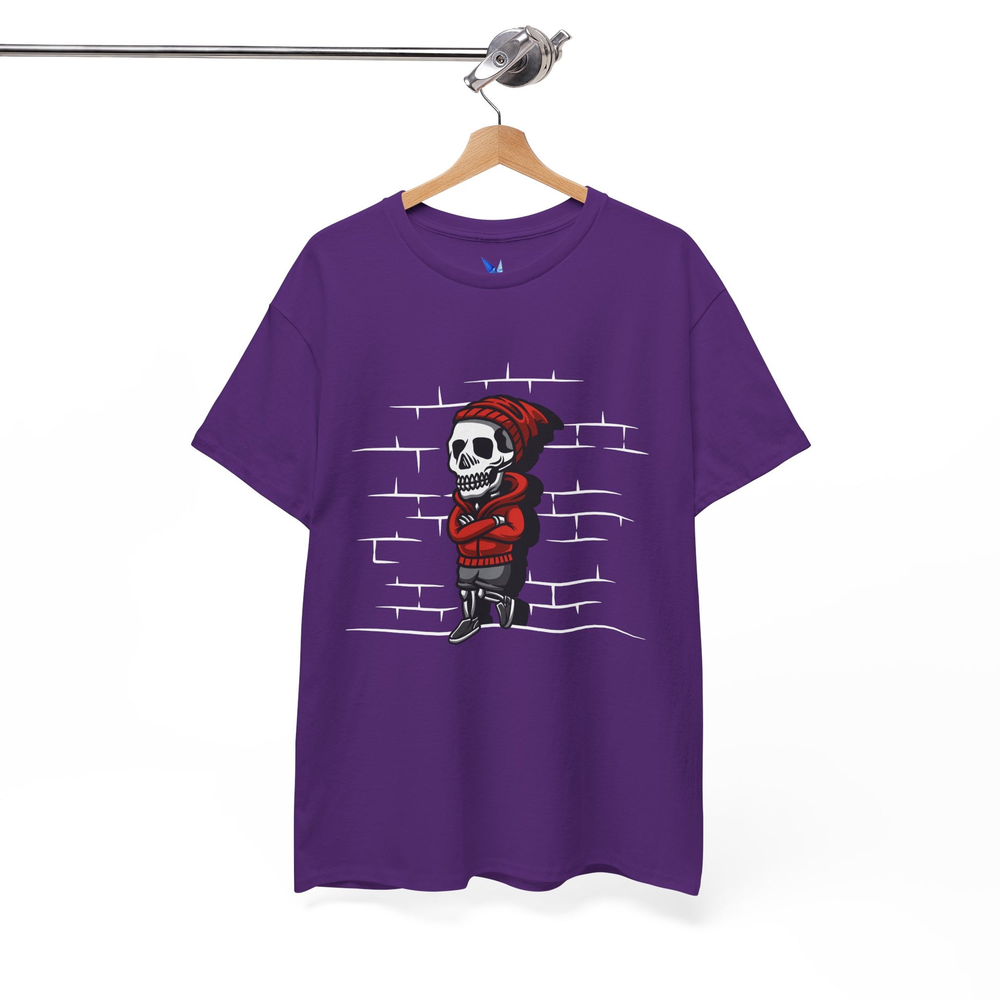 Skeleton Against the Wall T-Shirt Printify