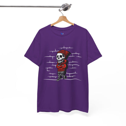 Skeleton Against the Wall T-Shirt Printify