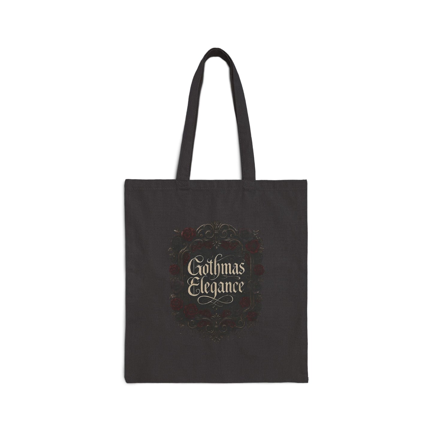 Gothmas Elegance Tote Bag — Gothic Holiday Canvas Shopper Printify