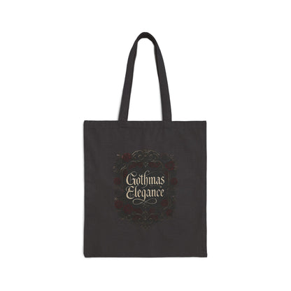 Gothmas Elegance Tote Bag — Gothic Holiday Canvas Shopper Printify