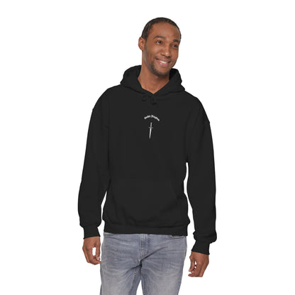Sword Crest Hoodie — Gothic Floral Sword Graphic Printify